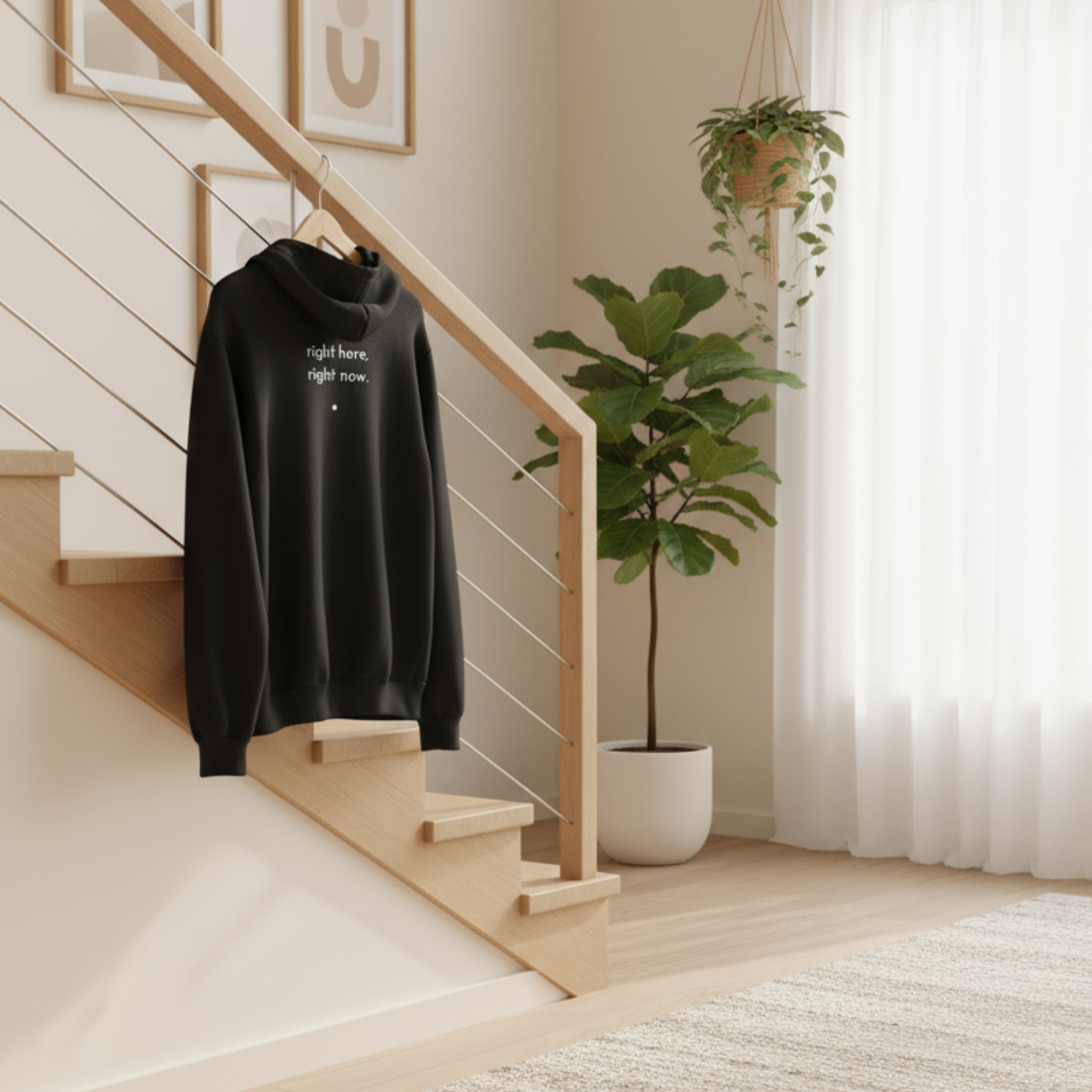 Be. right here, right now. (unisex hoodie)