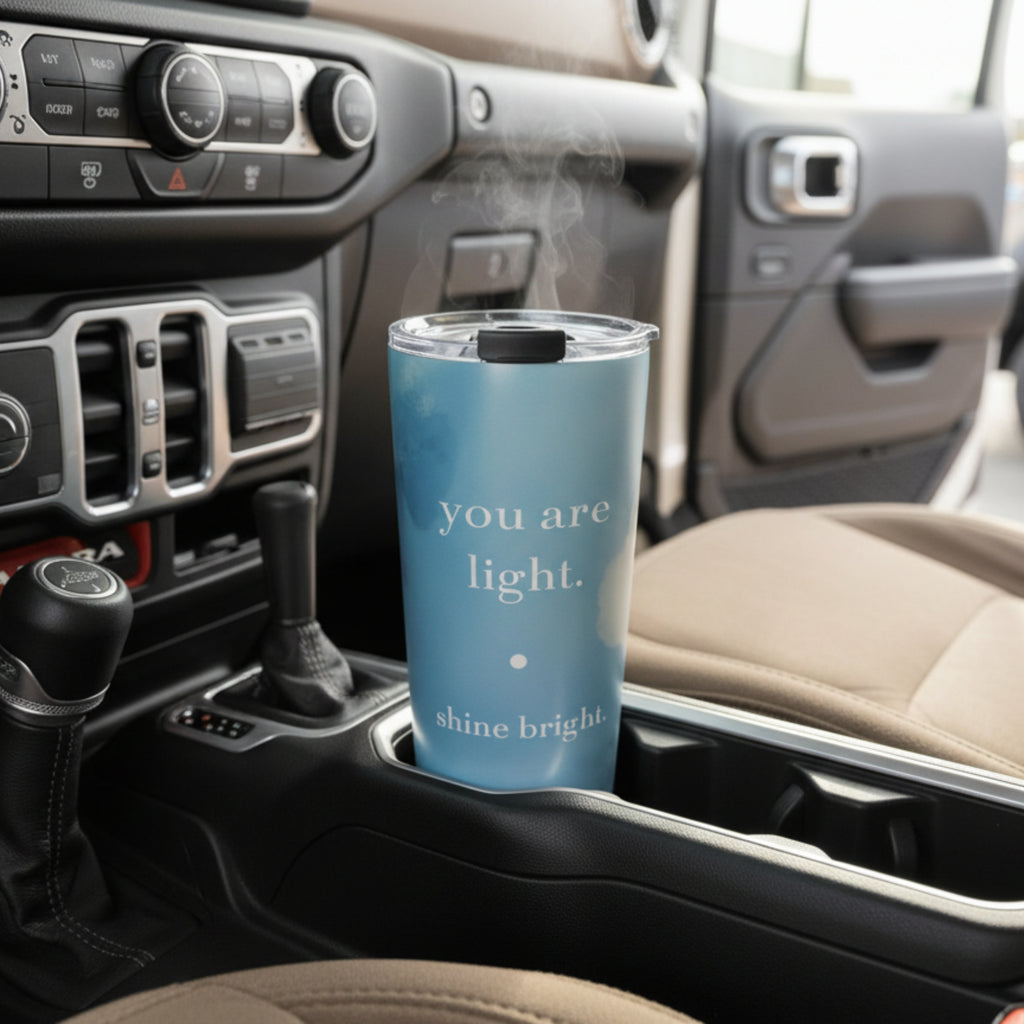 Be. you are light. (stainless steel tumbler)