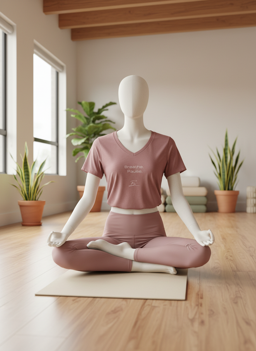 Be. breathe, pause, Be. (woman's tee)