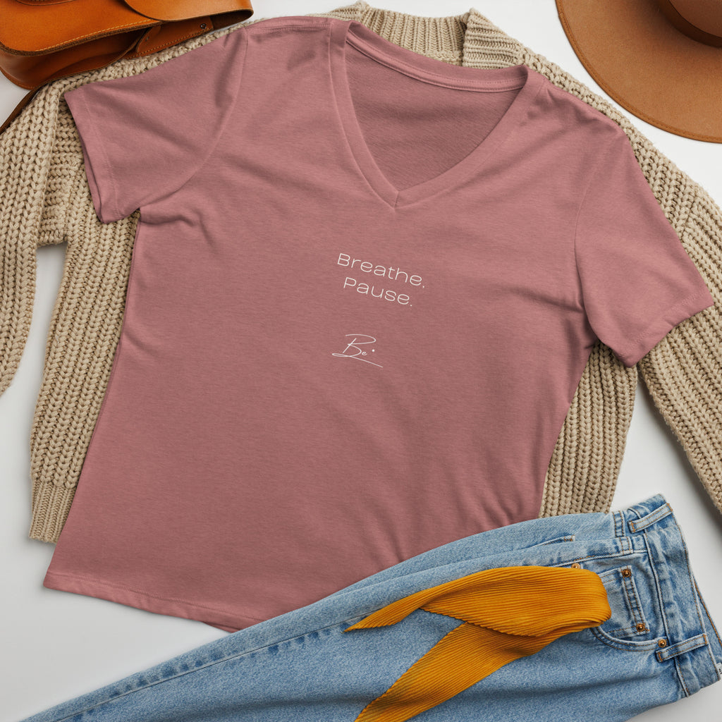 Be. breathe, pause, Be. (woman's tee)