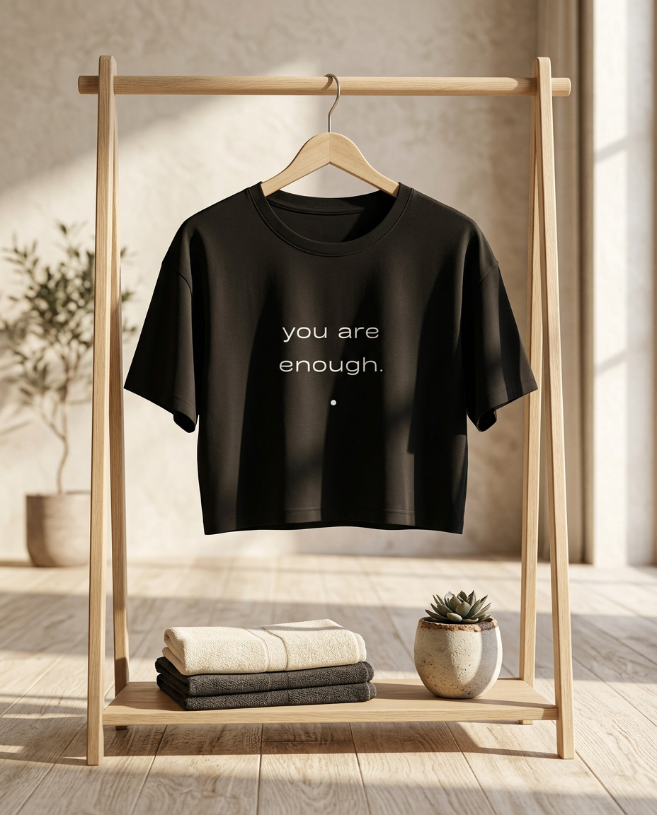 Be. you are enough. crop tee