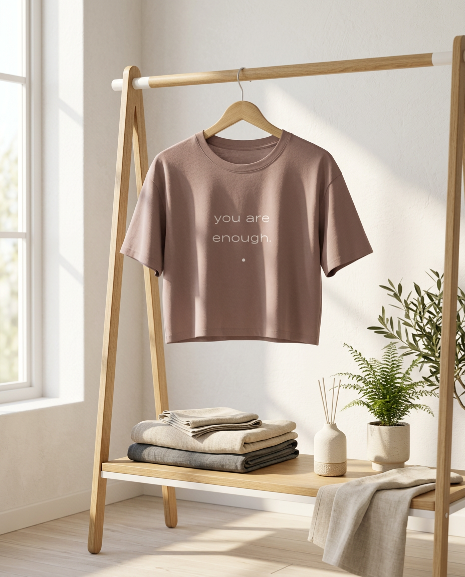 Be. you are enough. crop tee