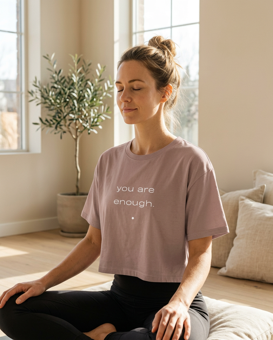Be. you are enough. crop tee