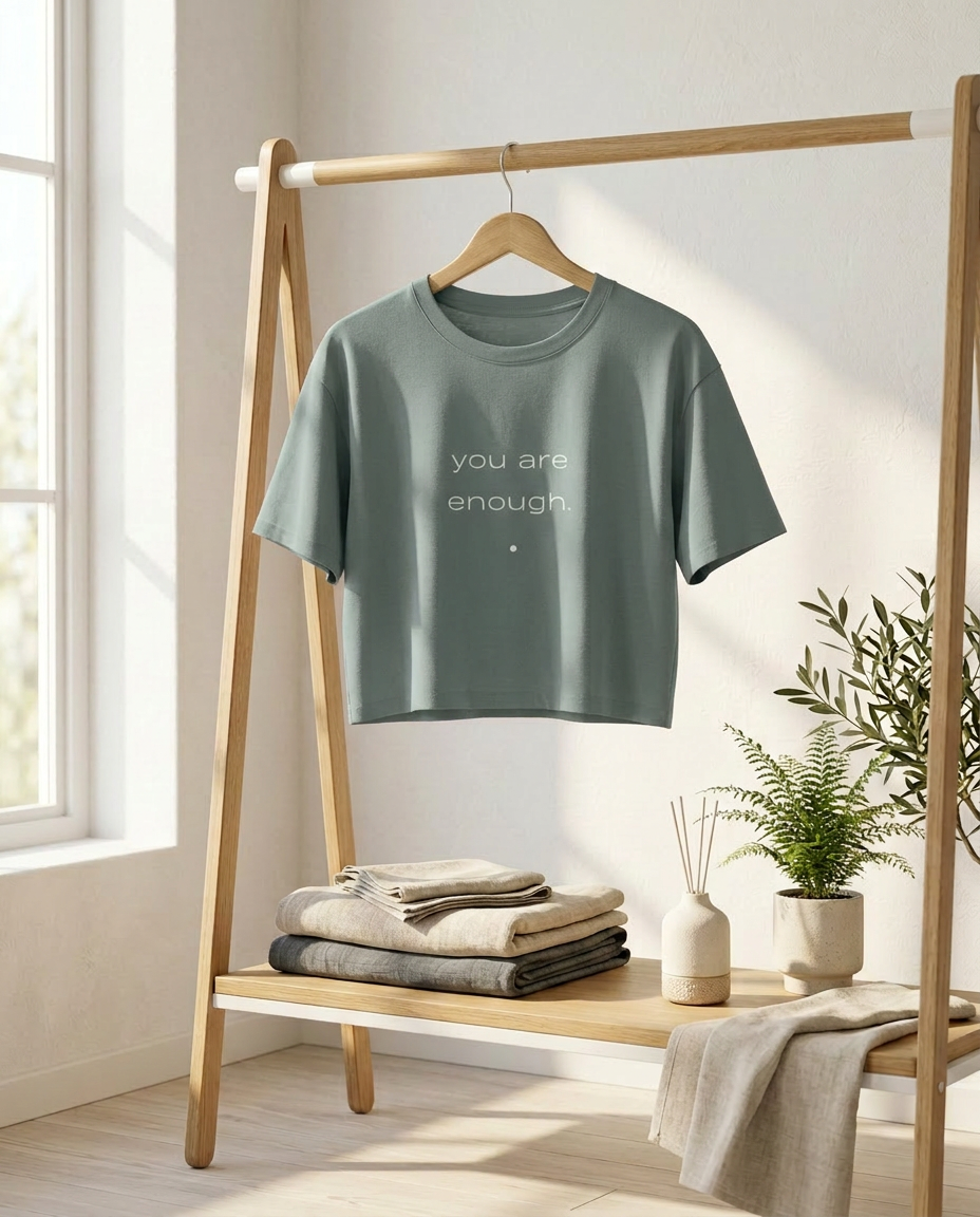 Be. you are enough. crop tee