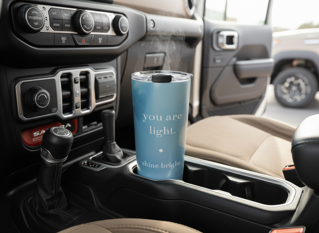 Be. you are light. (stainless steel tumbler)